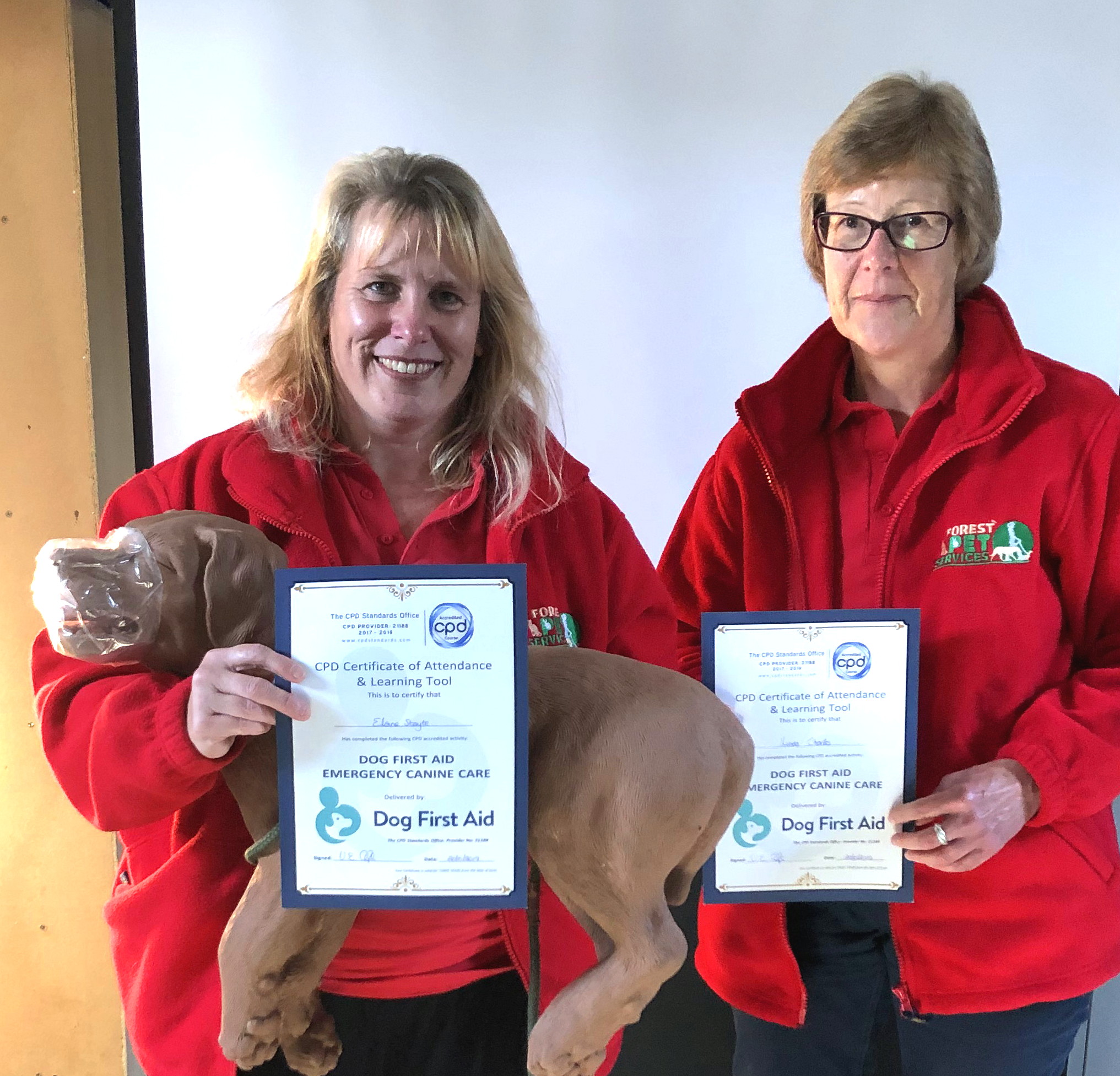 lindaandelainedogfirstaid Forest Pet Services